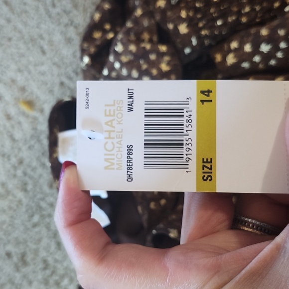 Michael Kors Gold Foil Bell Sleeve Dress - Picture 4 of 4